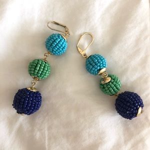 Dangling beaded earrings
